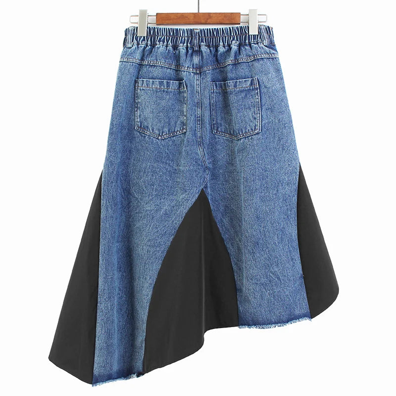 Asymmetry Denim Vintage Skirts