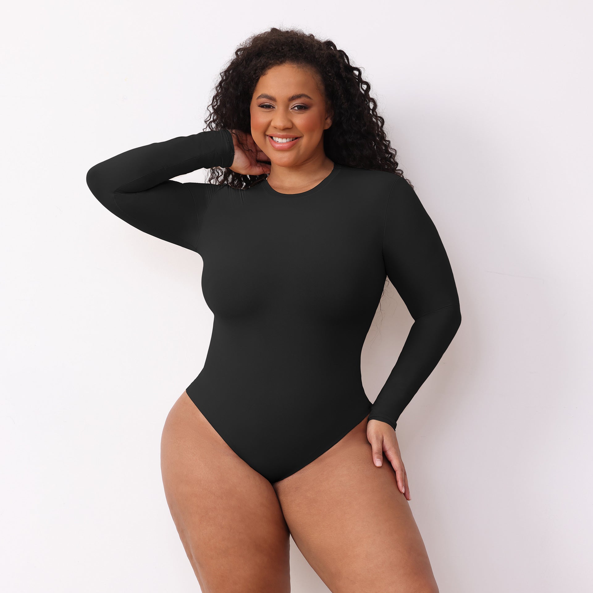 Long Sleeve Shaper Jumpsuit Double Layer