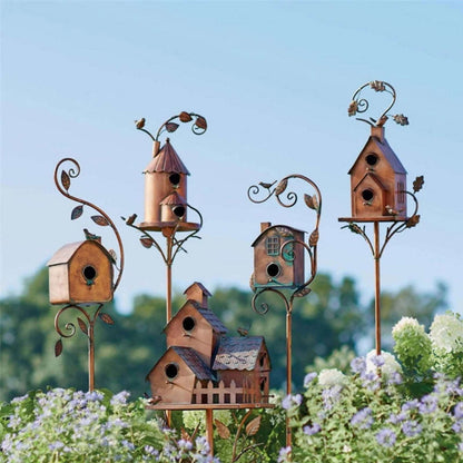 Attractive Birdhouse Garden Stake - Laven Club