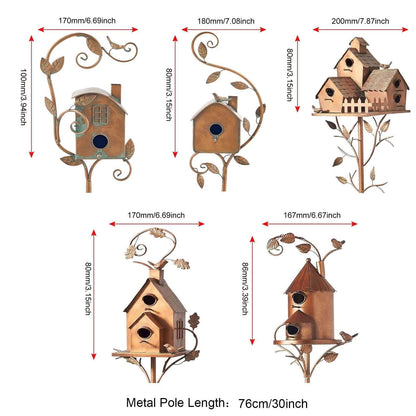 Attractive Birdhouse Garden Stake - Laven Club