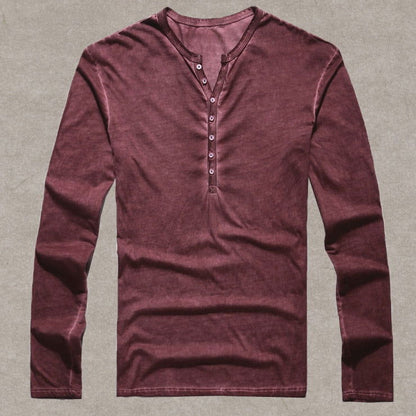 Cotton Vintage Mens Long Sleeve Shirt - Laven Club