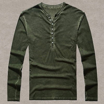 Cotton Vintage Mens Long Sleeve Shirt - Laven Club