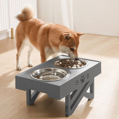 Dog Bowls Double Elevated Feeder - Laven Club