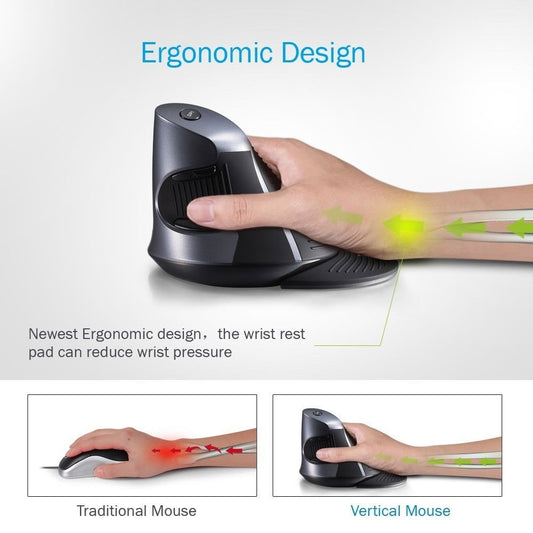 ERGONOMIC VERTICAL WIRELESS MOUSE - Laven Club