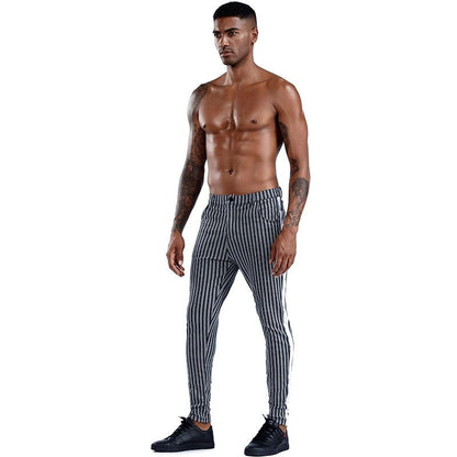 Elastic Casual Plaid Pants - Laven Club