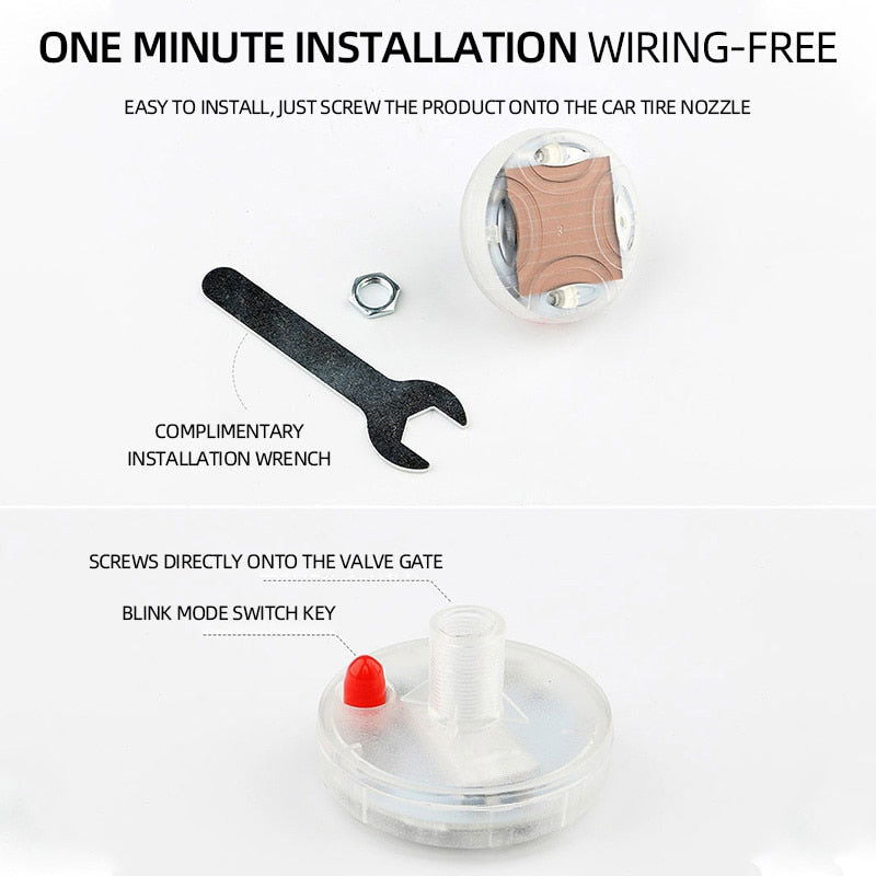 FlashWheel - Rgb Glowing Motion Activated Solar Tire Valve - Laven Club
