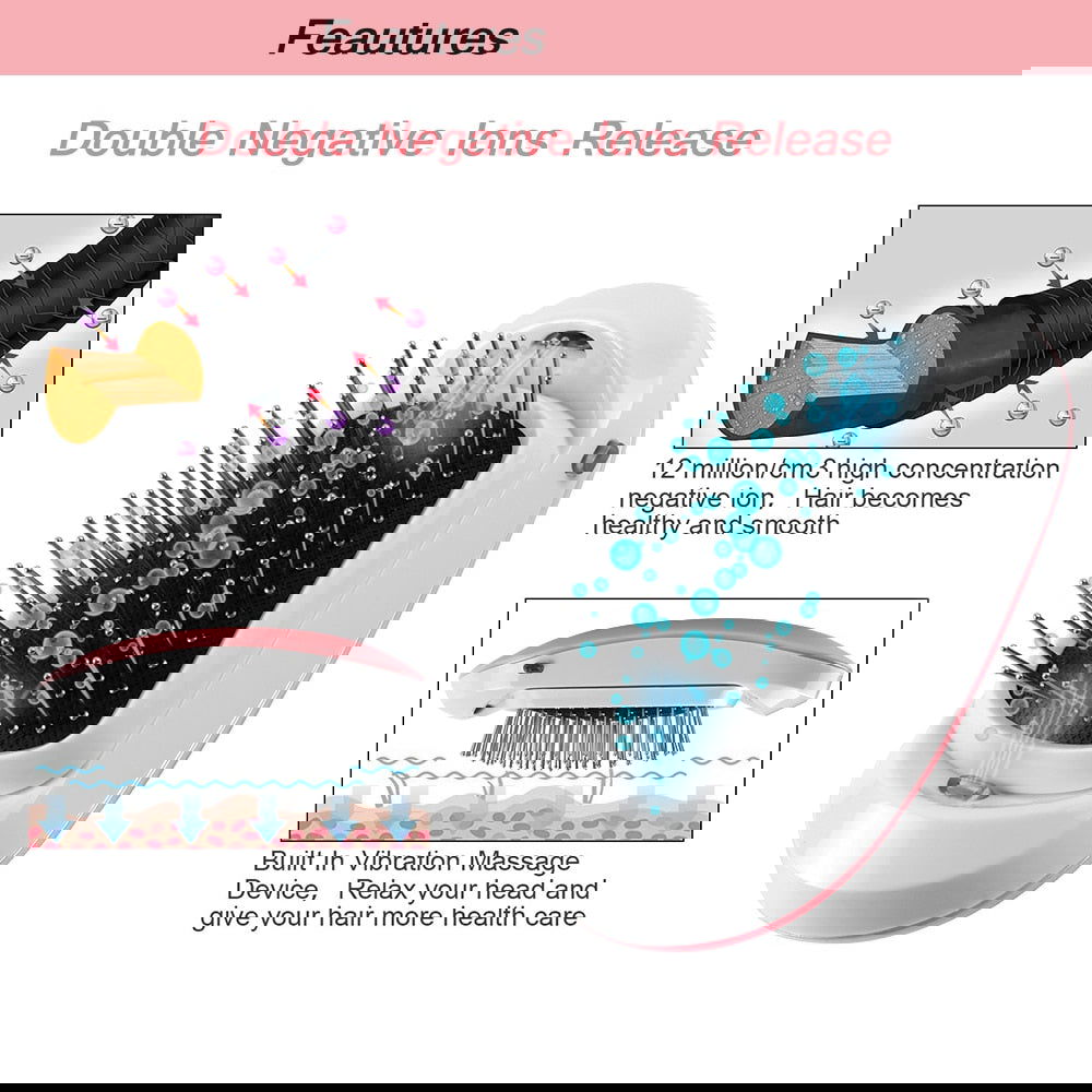 FrizzStop - Portable Electric Ionic Hairbrush - Laven Club