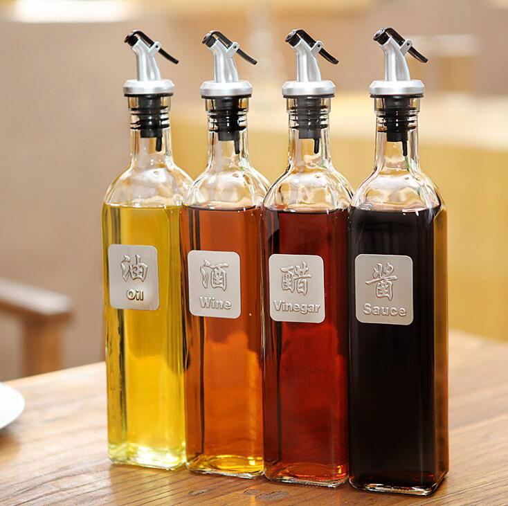 Glass Oil Bottle Kitchen Tools Accessories - Laven Club