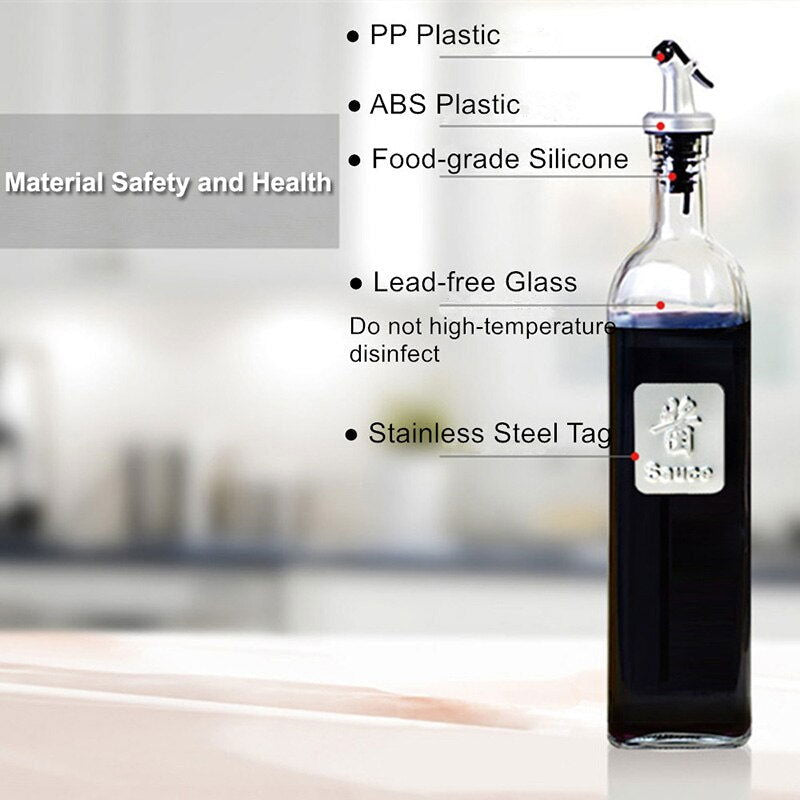 Glass Oil Bottle Kitchen Tools Accessories - Laven Club