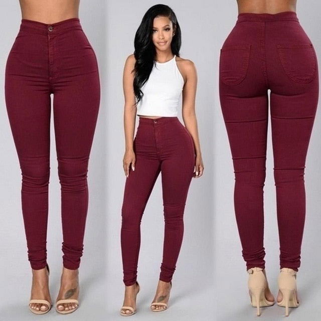 High Waist Skinny Jeans - Laven Club