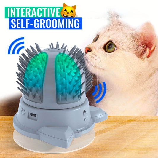 KatKleene - Cat Self Groomer with Catnip Automatic Rotating Cat Massager - Laven Club