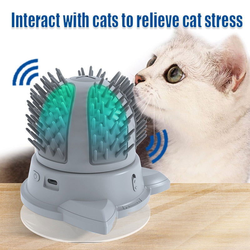 KatKleene - Cat Self Groomer with Catnip Automatic Rotating Cat Massager - Laven Club