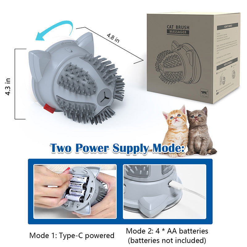 KatKleene - Cat Self Groomer with Catnip Automatic Rotating Cat Massager - Laven Club