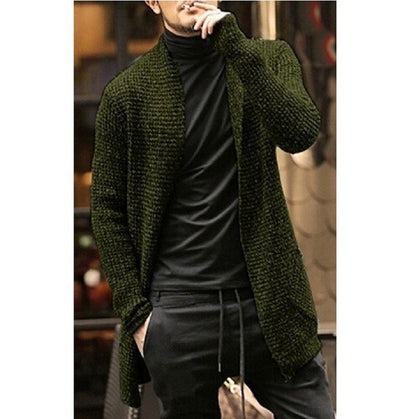 Knitted Long Cardigan Sweater - Laven Club