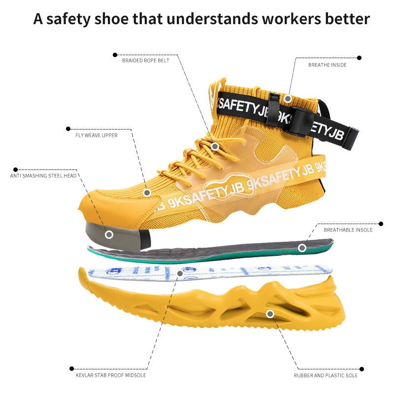 MIGHTYSTEPS - LIGHTWEIGHT INDESTRUCTIBLE STEEL TOE SHOES - Laven Club