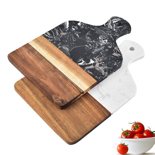 Marble and Acacia Wood Kitchen Chopping Board - Laven Club