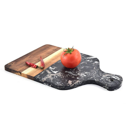 Marble and Acacia Wood Kitchen Chopping Board - Laven Club