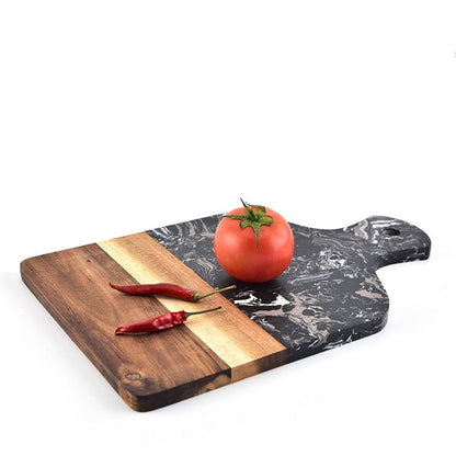 Marble and Acacia Wood Kitchen Chopping Board - Laven Club