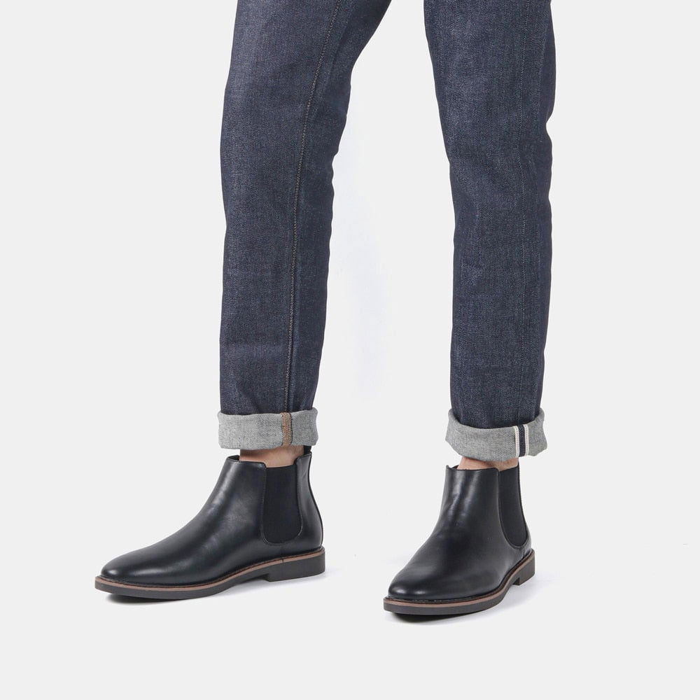 Men Leather Ankle Boots - Laven Club