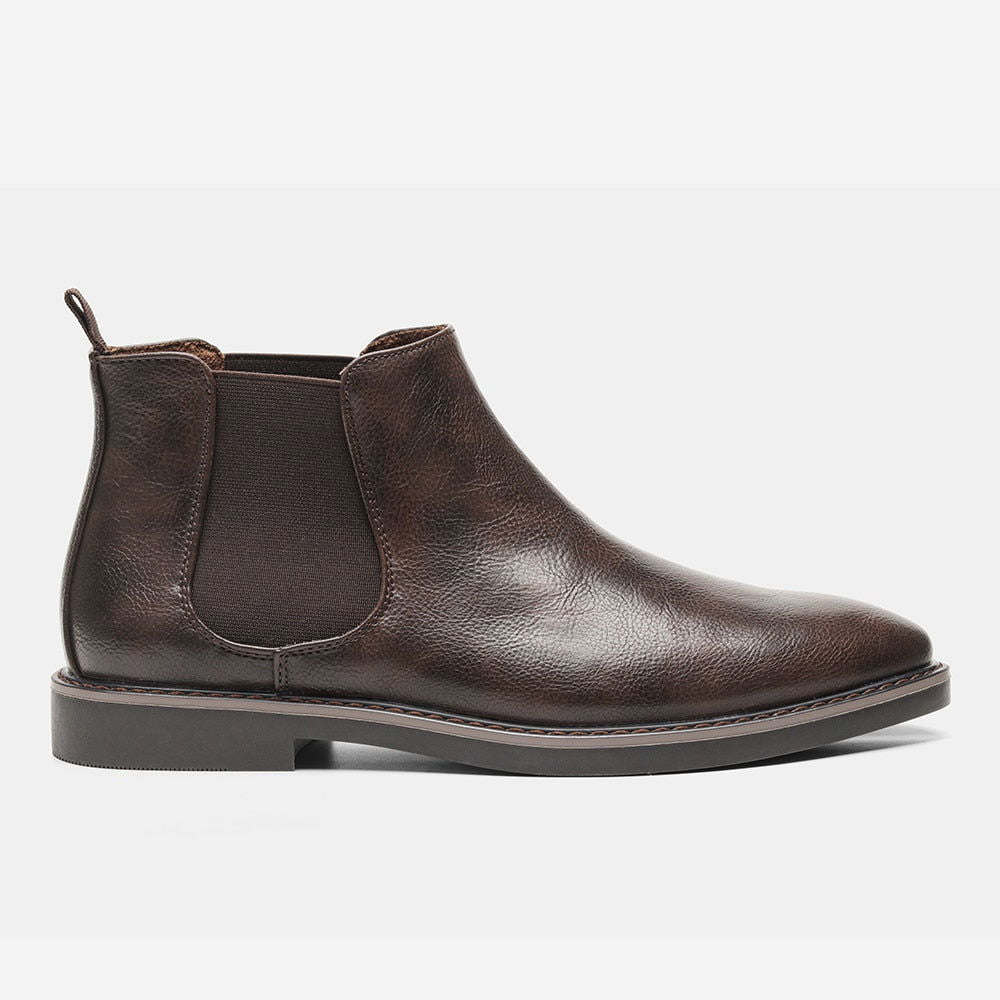 Men Leather Ankle Boots - Laven Club