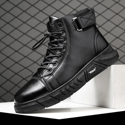 Men’s Black Leather Boots - Laven Club