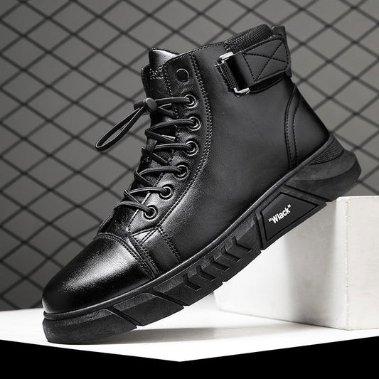 Men’s Black Leather Boots - Laven Club