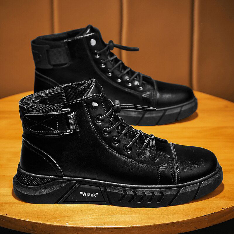 Men’s Black Leather Boots - Laven Club