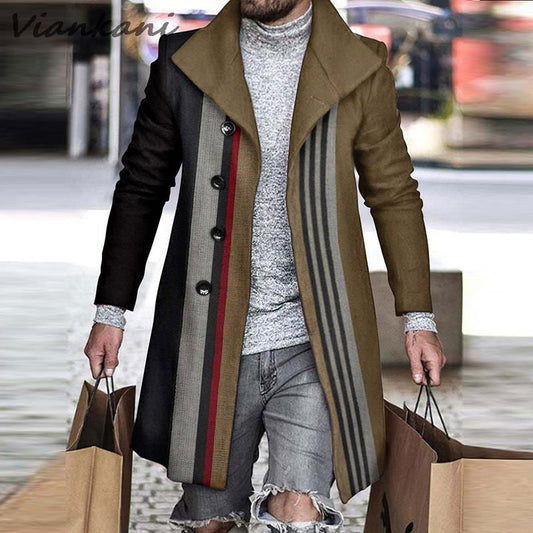 Men’s Casual Woolen Coat - Laven Club