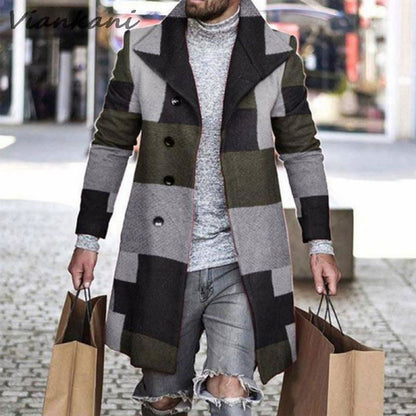 Men’s Casual Woolen Coat - Laven Club