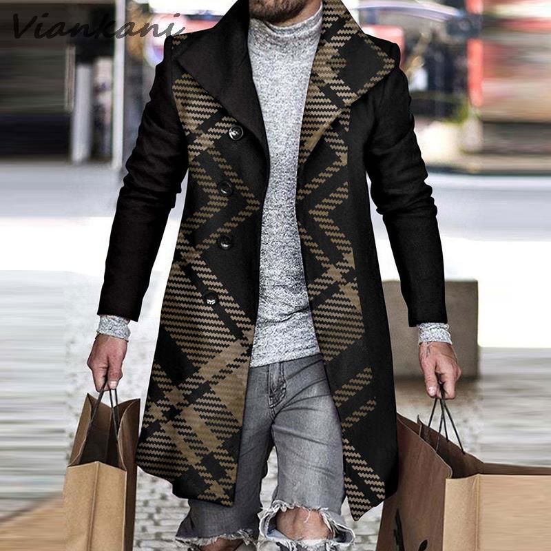 Men’s Casual Woolen Coat - Laven Club