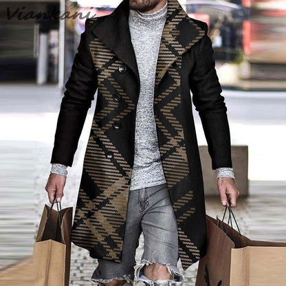 Men’s Casual Woolen Coat - Laven Club