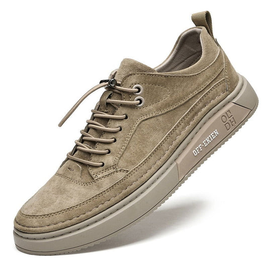 Men's Oxford Khaki Casual Shoes - Laven Club
