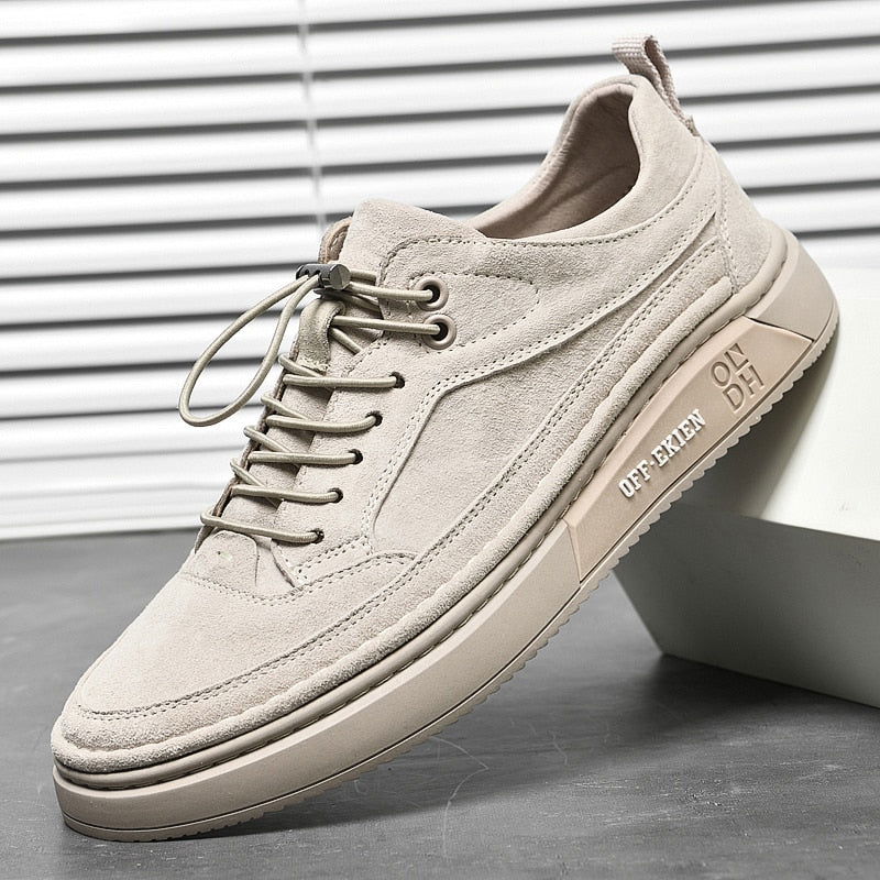 Men's Oxford Khaki Casual Shoes - Laven Club