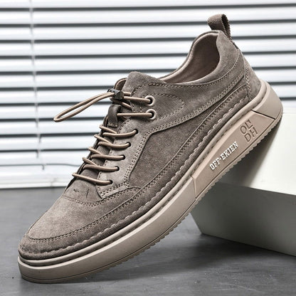 Men's Oxford Khaki Casual Shoes - Laven Club