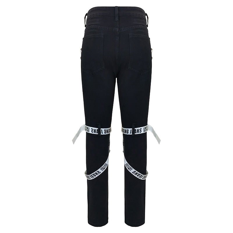 Mens Slim Strapped Up Cargo Denim - Laven Club