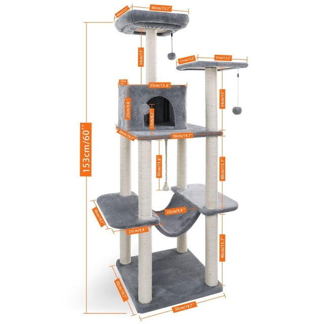 Multi-level Cat Tower - Laven Club