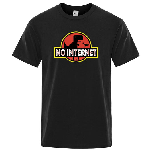 No internet Dinosaur T Shirt - Laven Club