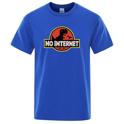 No internet Dinosaur T Shirt - Laven Club