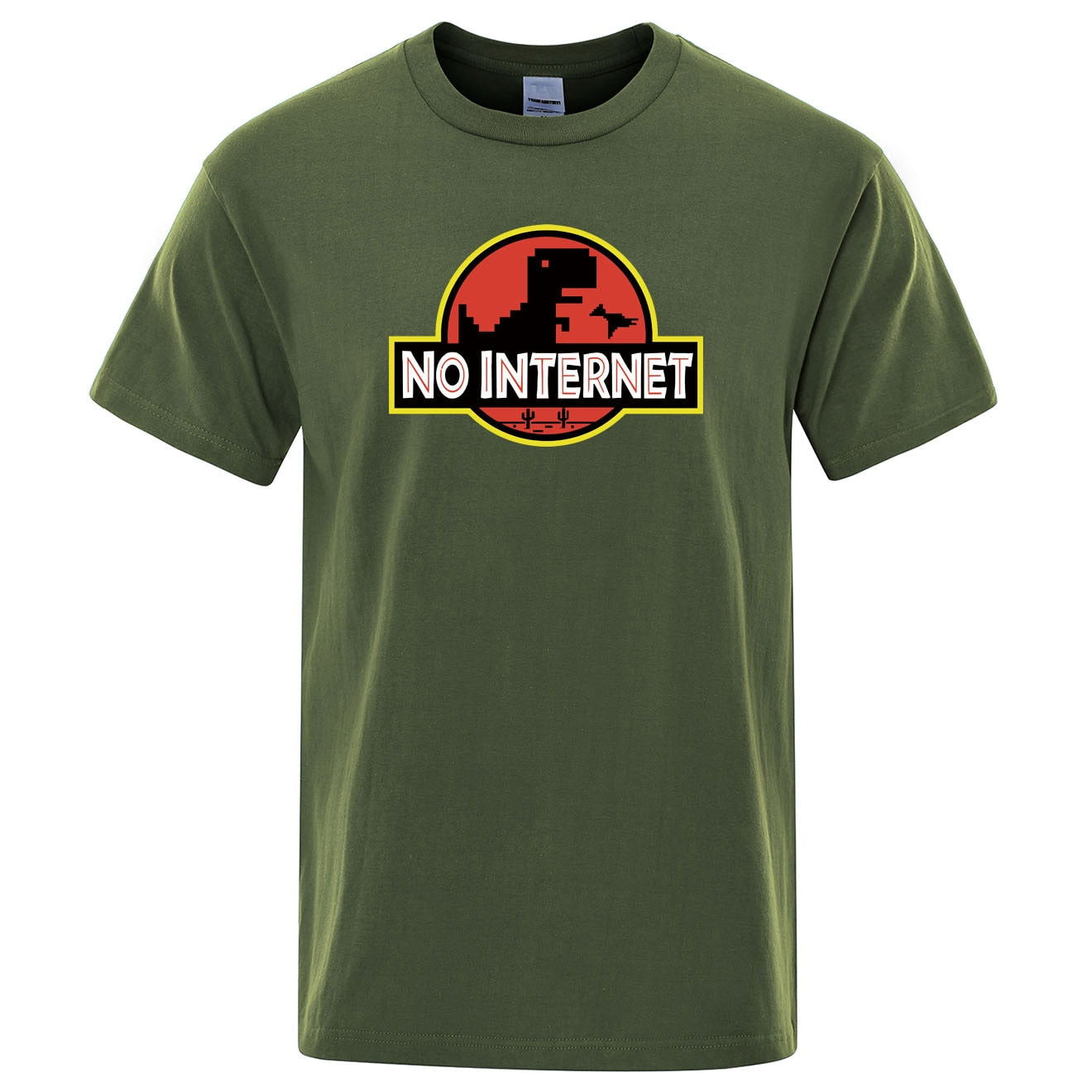 No internet Dinosaur T Shirt - Laven Club
