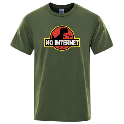 No internet Dinosaur T Shirt - Laven Club