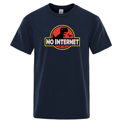 No internet Dinosaur T Shirt - Laven Club