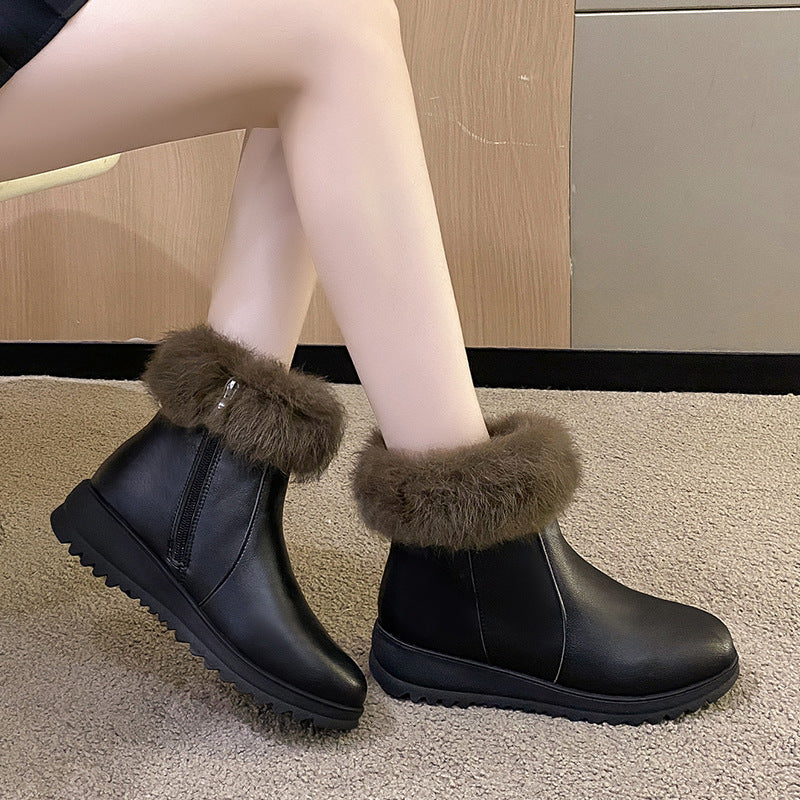 Slip On Fleece Fashion Boots