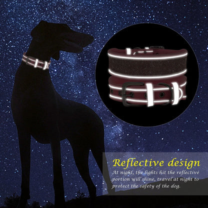 PoochDazzle - Crystal Rhinestone Reflective Dog Collar - Laven Club