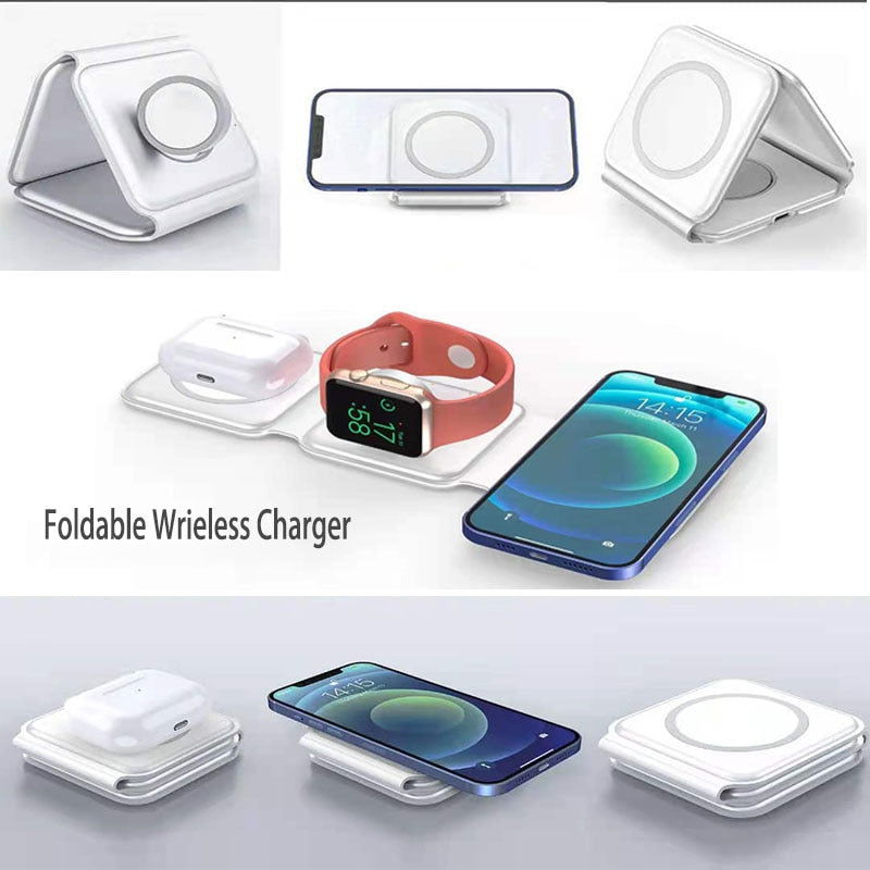 PowerLink - Foldable 3-in-1 Wireless Charger - Laven Club