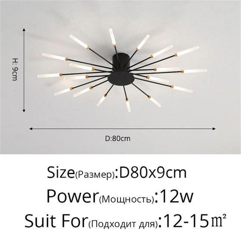 Premium Nordic Styled Firework Shape Ceiling Light - Laven Club