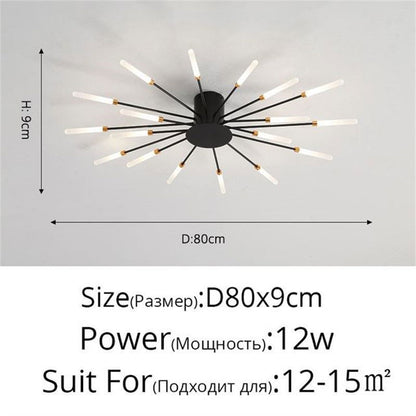 Premium Nordic Styled Firework Shape Ceiling Light - Laven Club