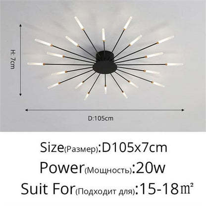 Premium Nordic Styled Firework Shape Ceiling Light - Laven Club