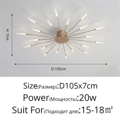 Premium Nordic Styled Firework Shape Ceiling Light - Laven Club