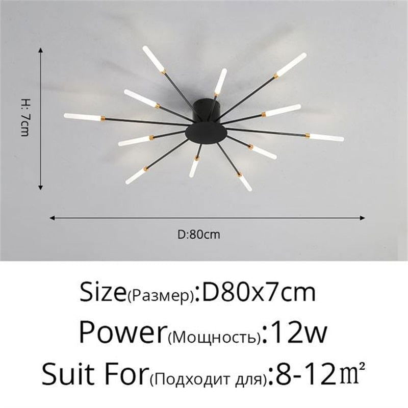 Premium Nordic Styled Firework Shape Ceiling Light - Laven Club