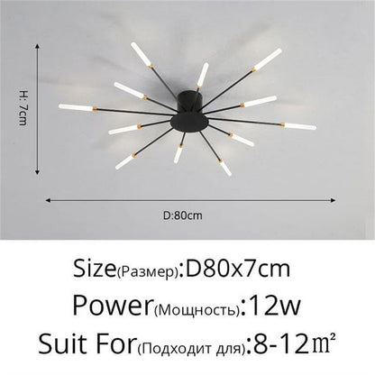 Premium Nordic Styled Firework Shape Ceiling Light - Laven Club